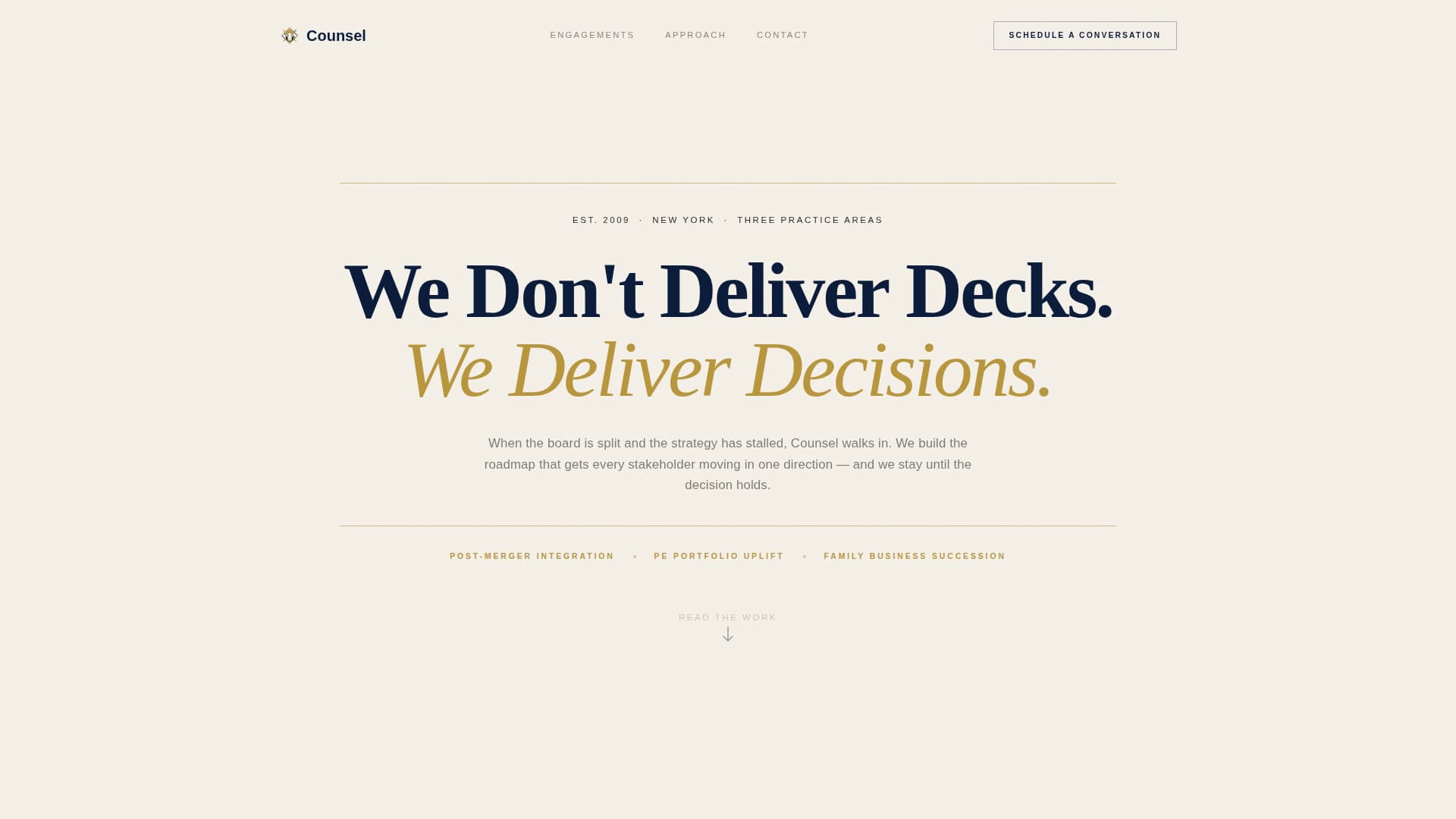 Consulting & Advisory Portfolio Website Template