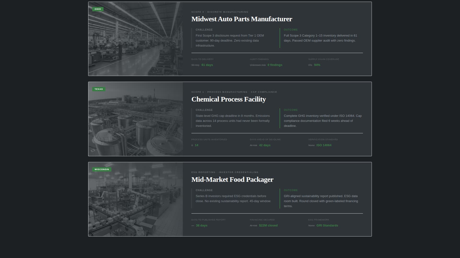 Manufacturing Consulting Booking Website Template