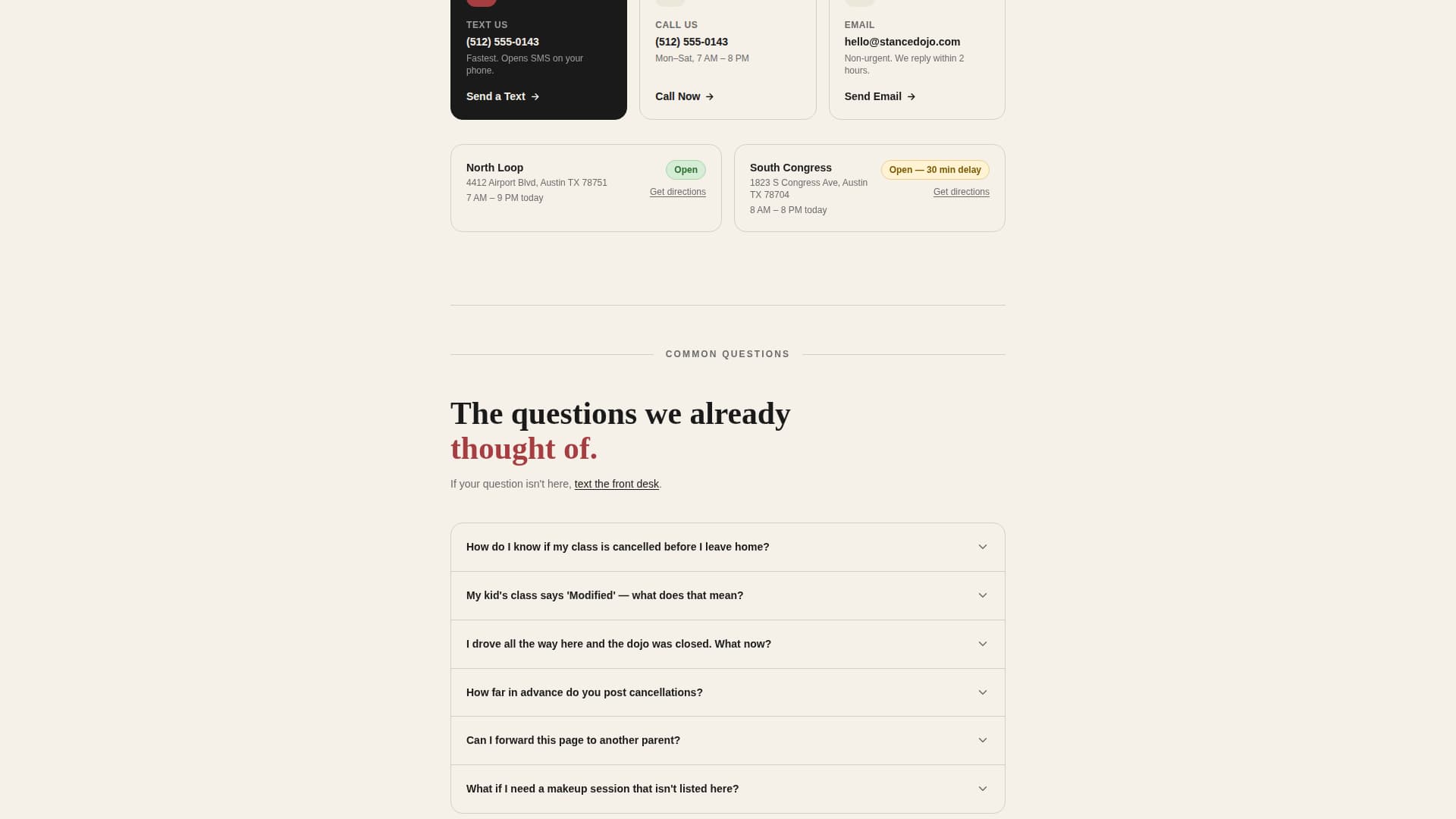 Martial Arts School Marketing Specialist Booking Website Template