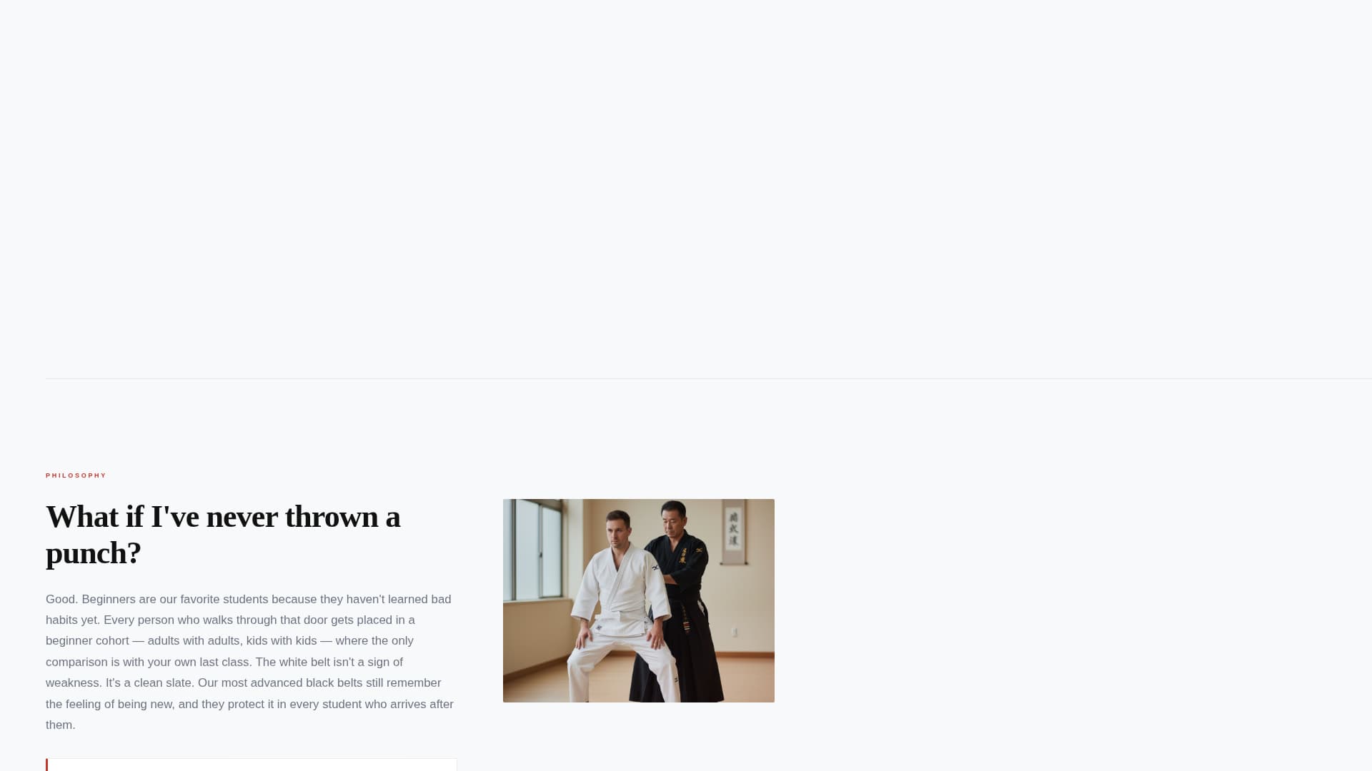 Martial Arts School Marketing Advanced Booking Website Template