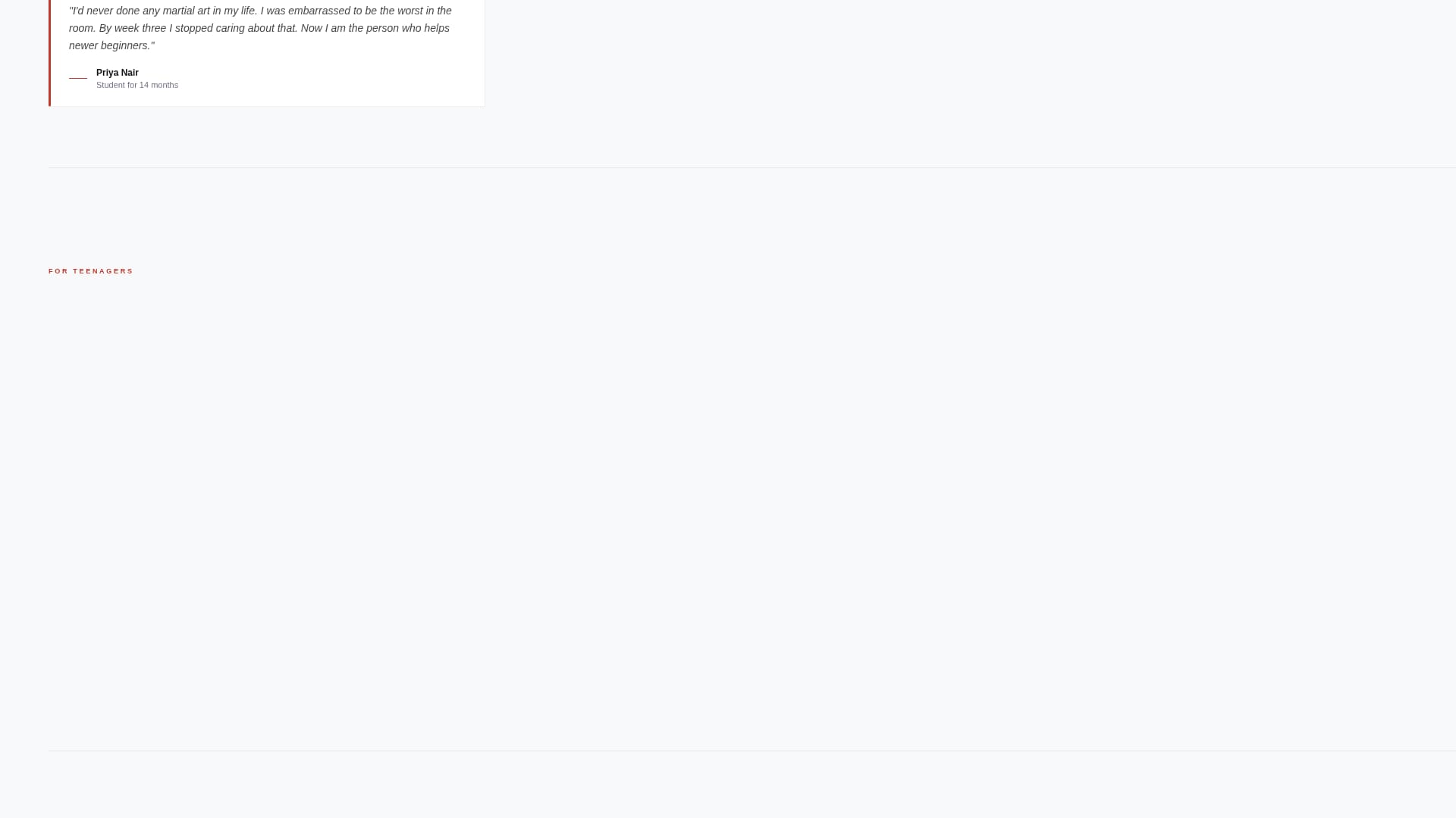 Martial Arts School Marketing Advanced Booking Website Template