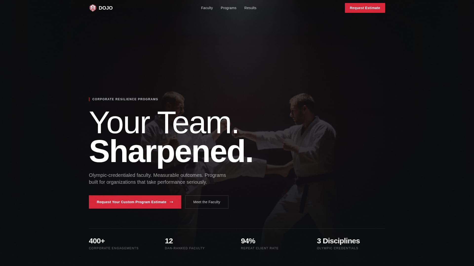 Martial Arts School Marketing Blog Website Template