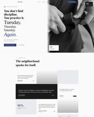 Martial Arts School Marketing Complete Booking Website Template