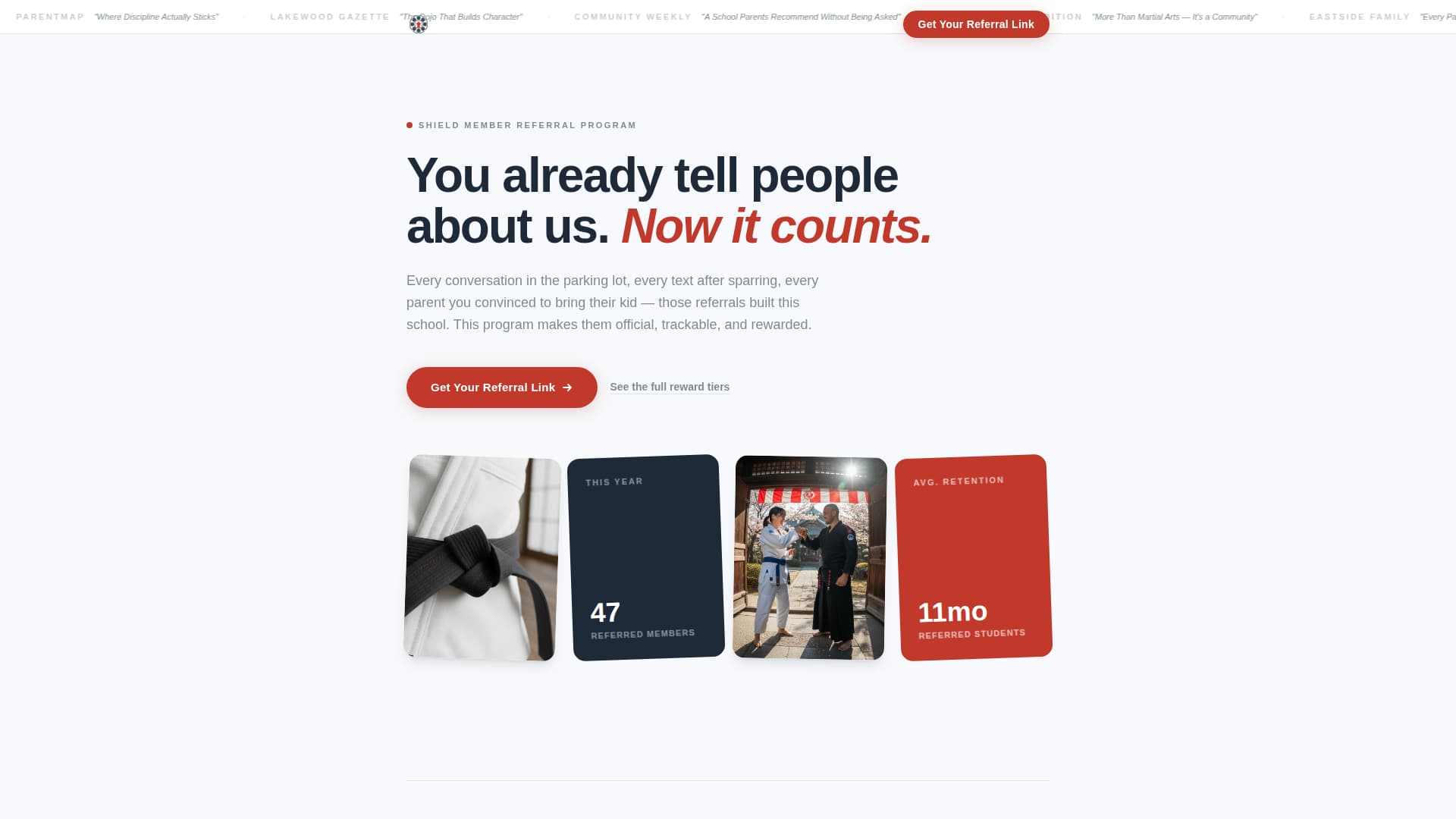 Martial Arts School Marketing Professional Website Template