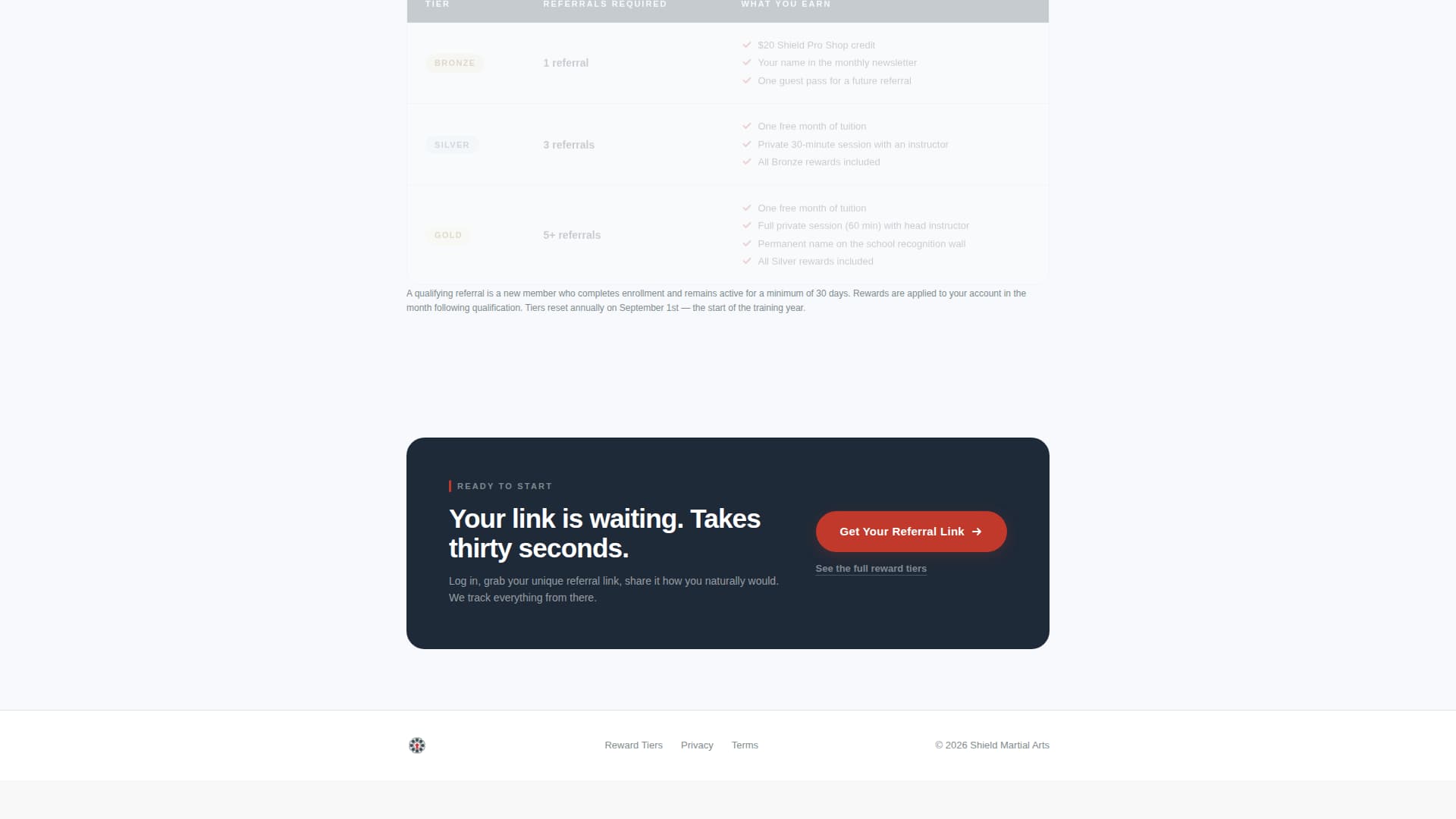 Martial Arts School Marketing Professional Website Template