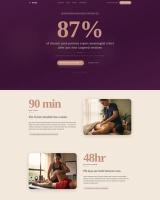 Massage Therapist Specialist Booking Website Template