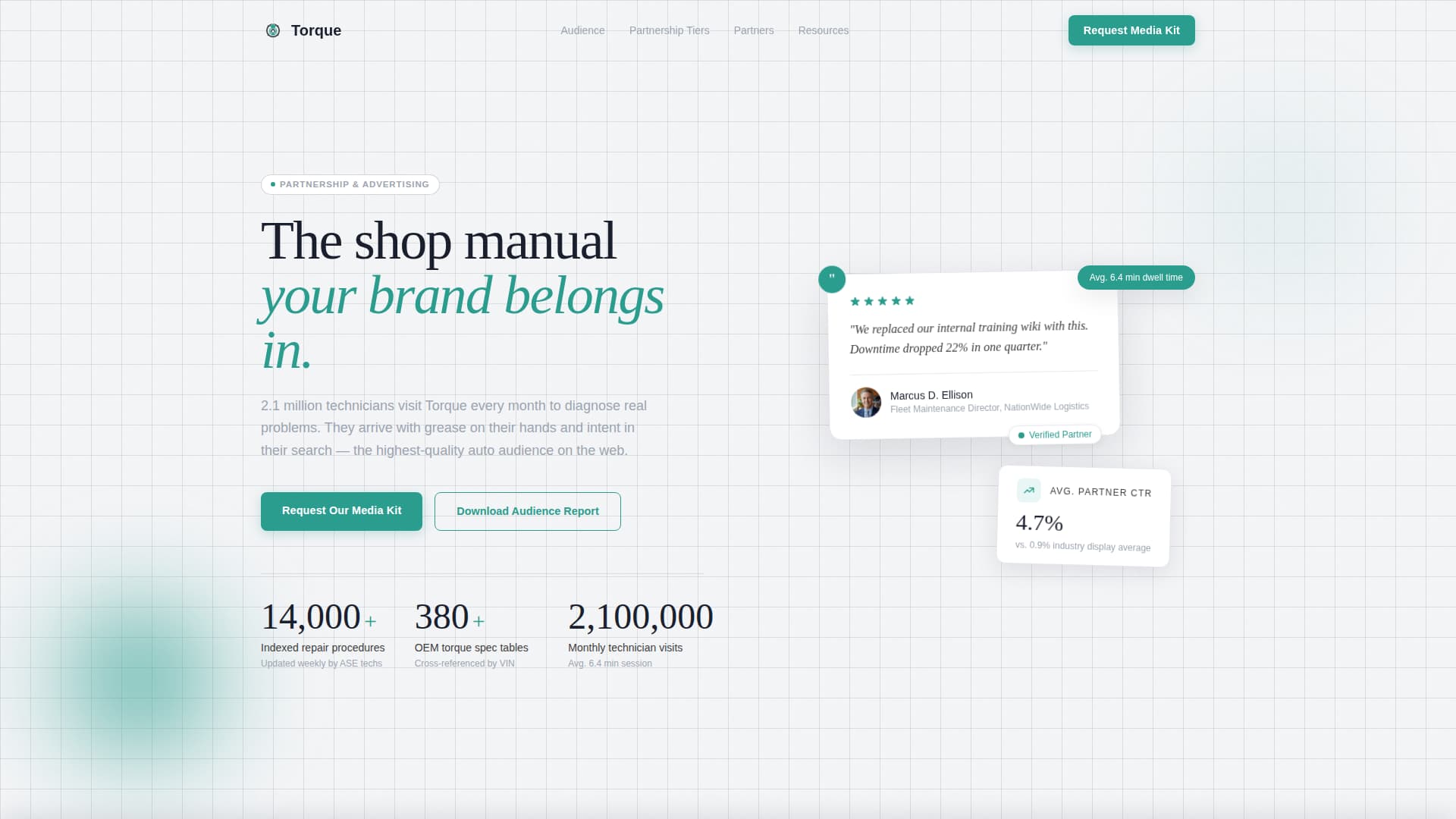 Torque — Reliable Car Repair Landing Page Template