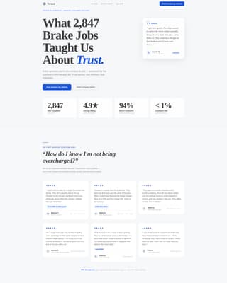 Torque — Professional Vehicle Maintenance Landing Page Template