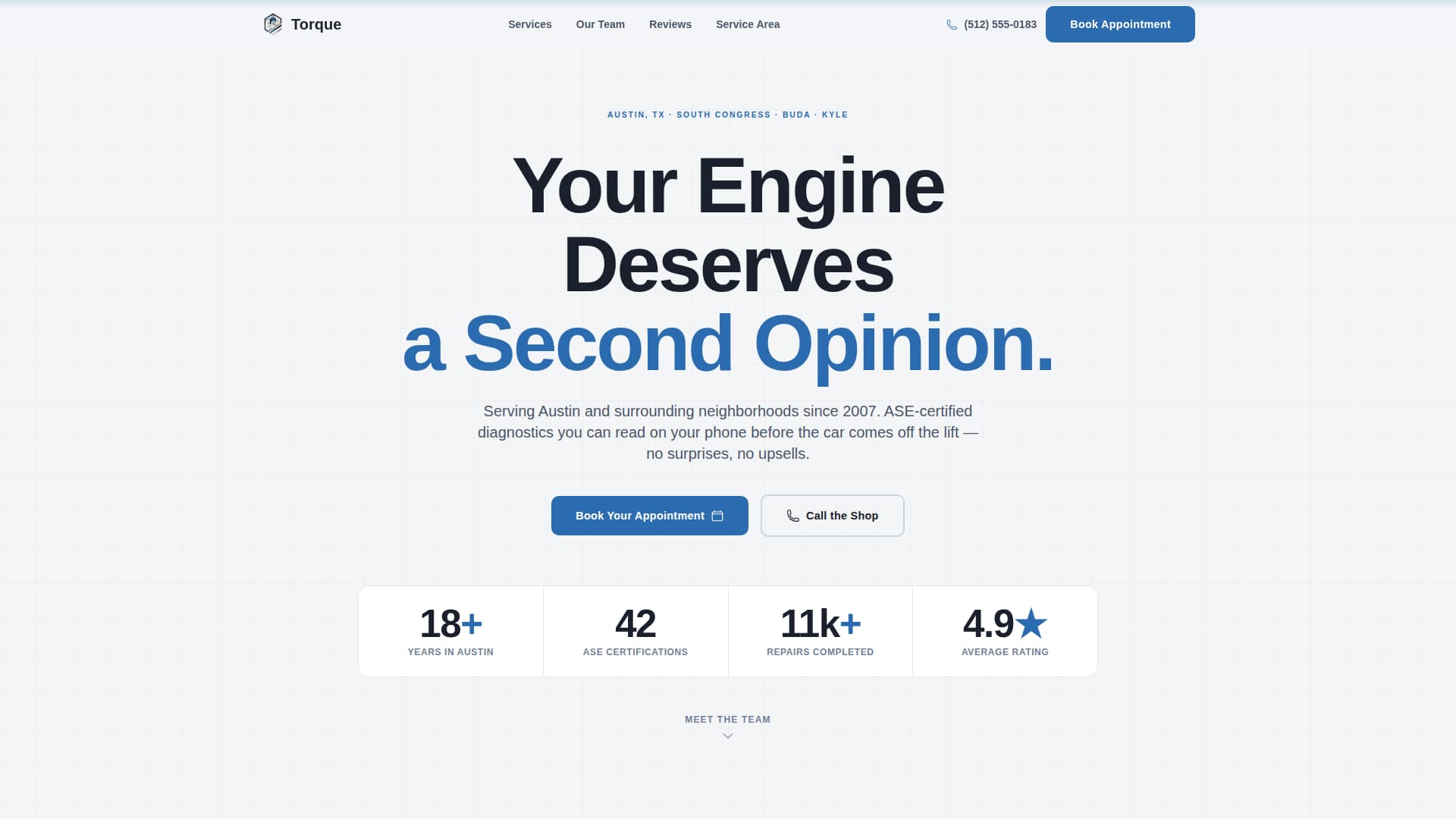 Engine — Expert Transmission Repair Landing Page Template