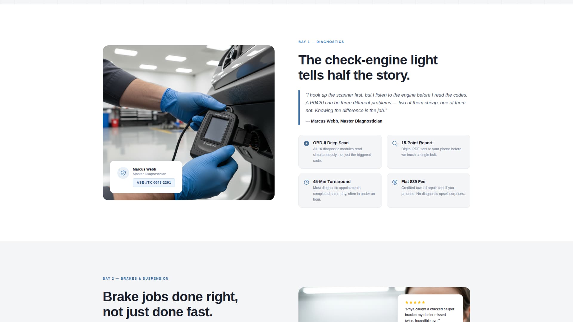 Engine — Expert Transmission Repair Landing Page Template