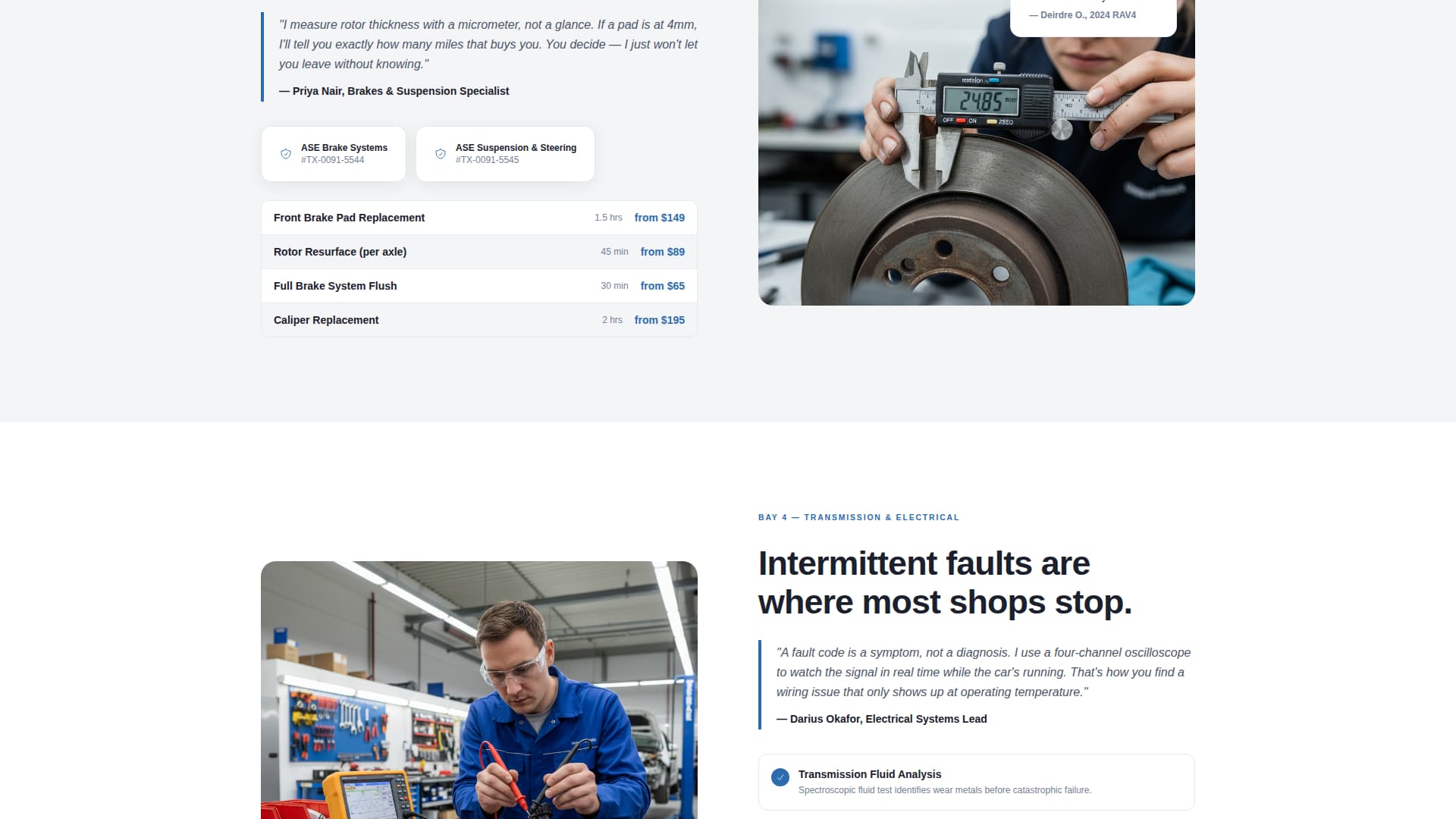 Engine — Expert Transmission Repair Landing Page Template