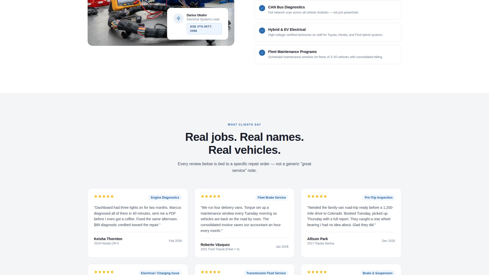 Engine — Expert Transmission Repair Landing Page Template