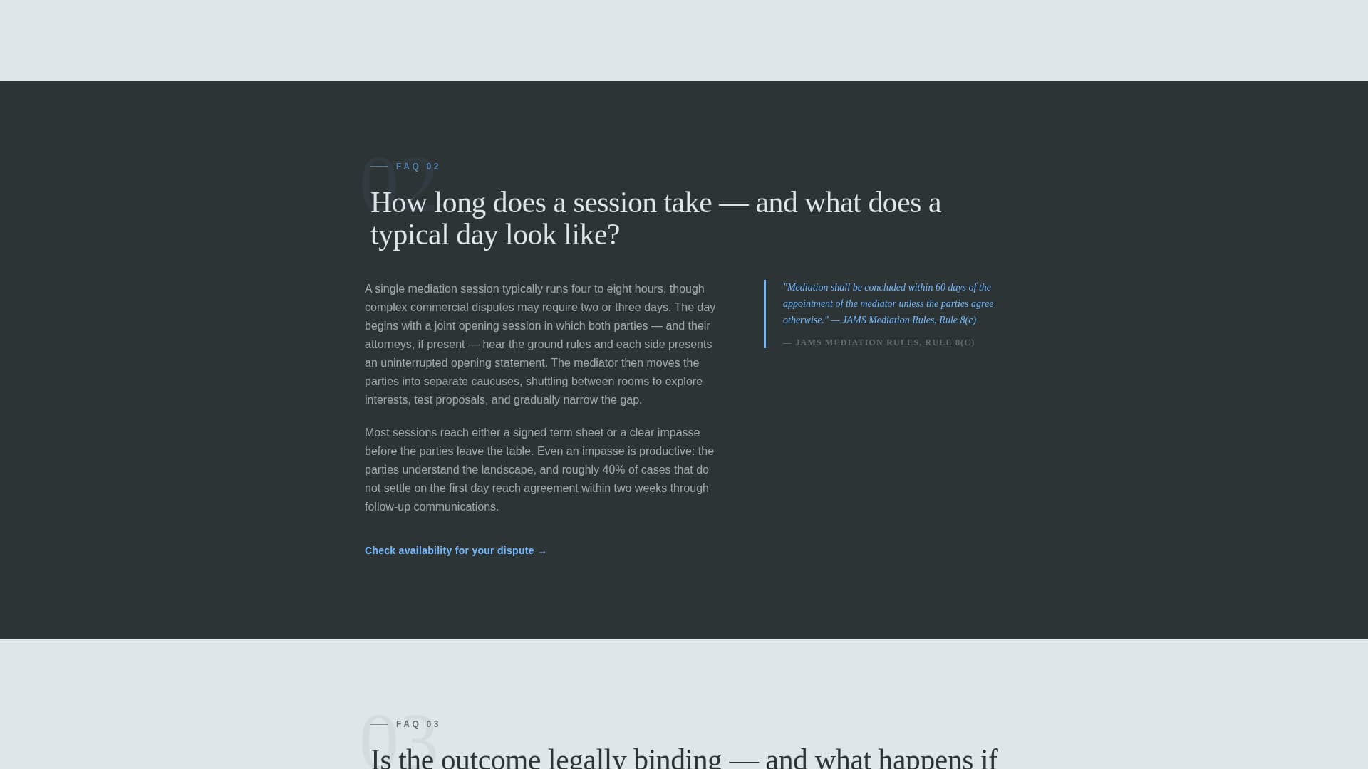 Mediator & Arbitrator FAQ Website Template