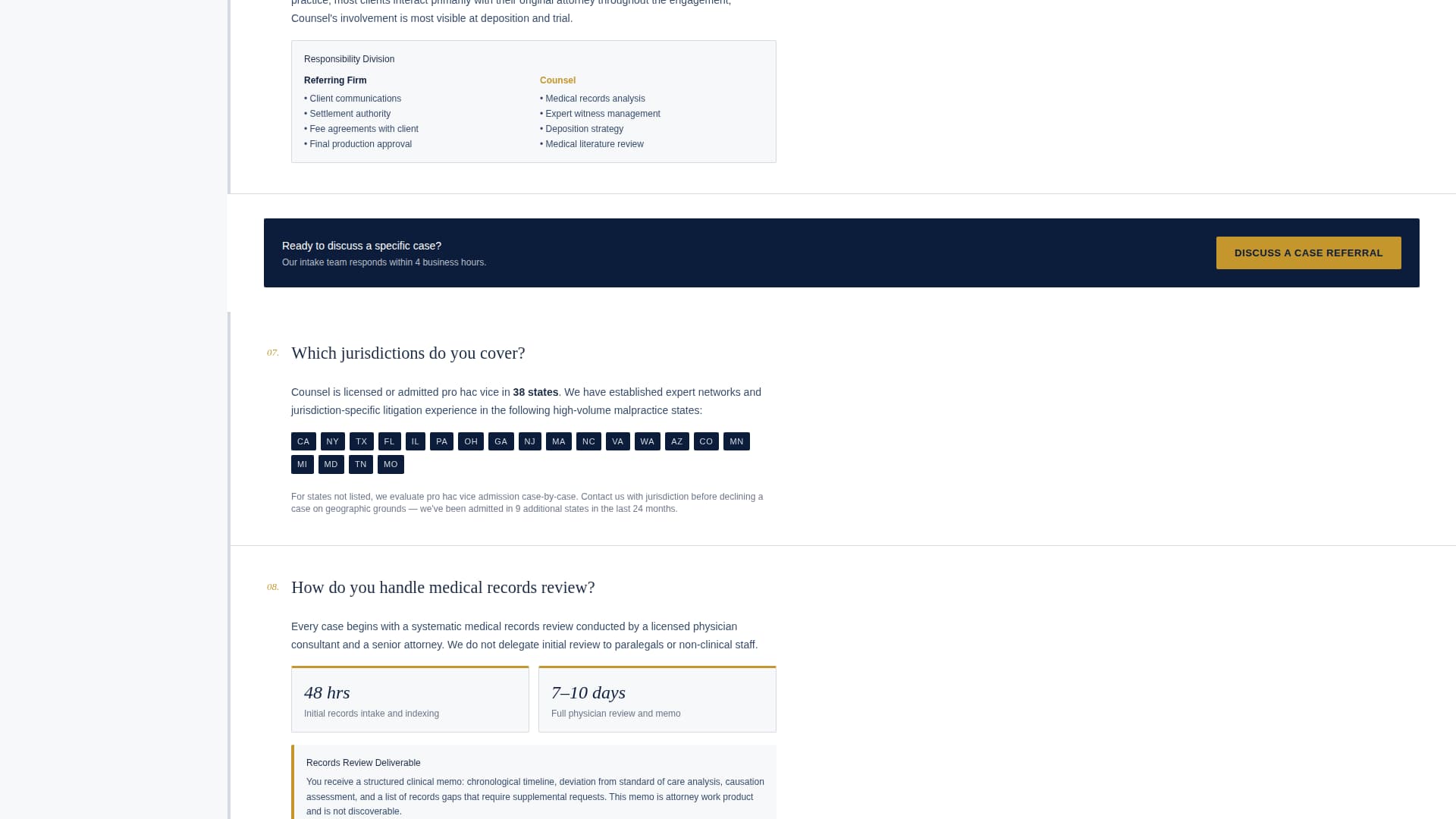 Defense — Expert Legal Malpractice Landing Page Template