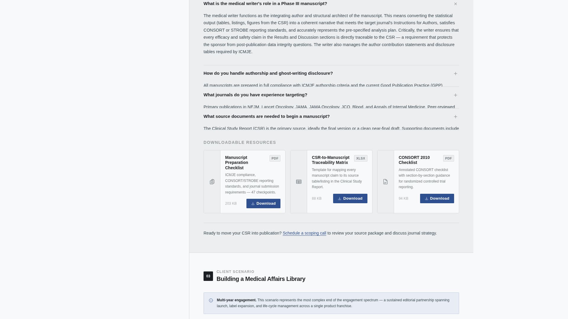 Medical Writer FAQ Website Template