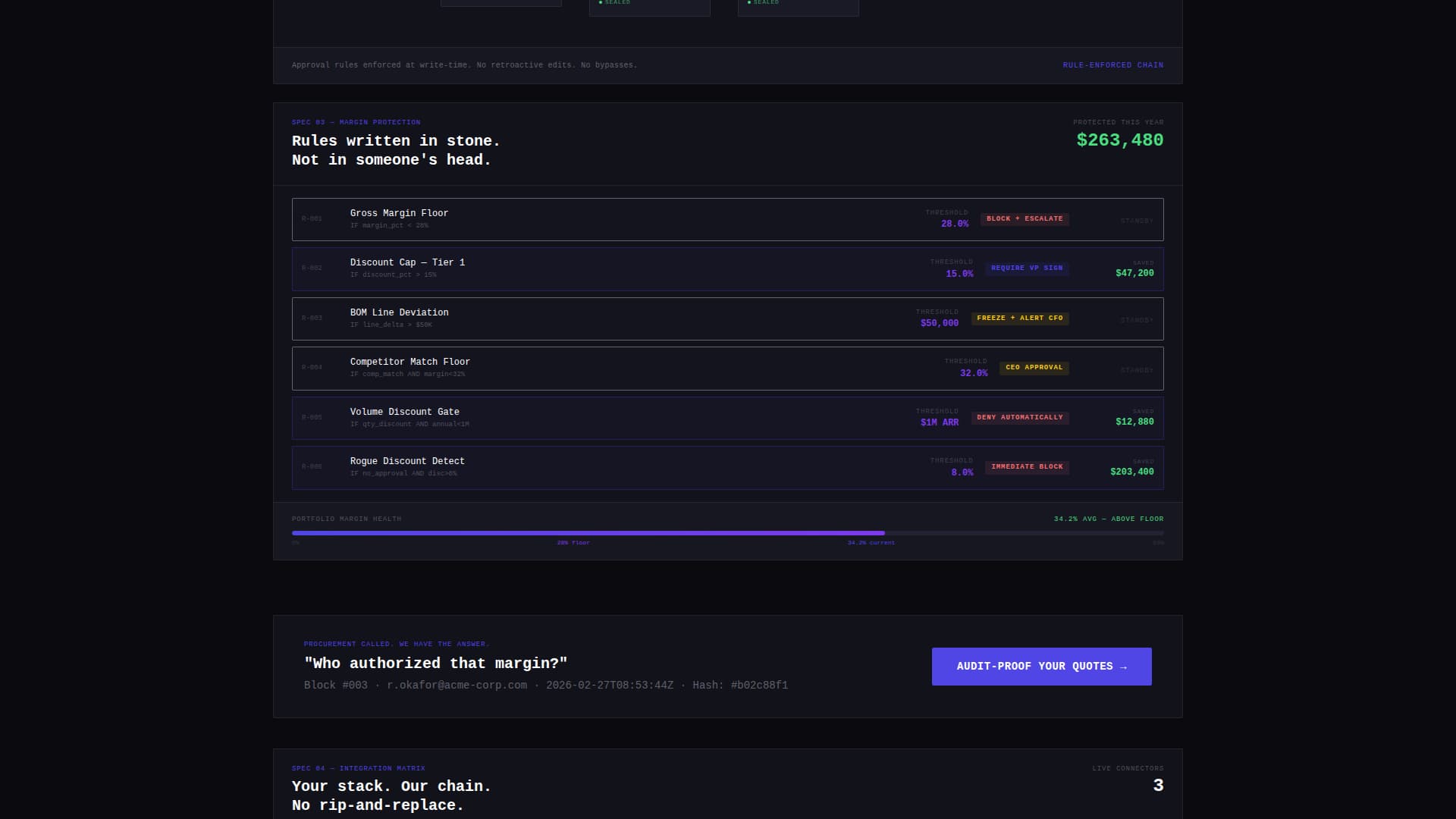Ledger - Immutable CPQ Landing Page Template
