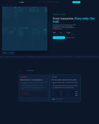 Ledger - Immutable ERP Landing Page Template