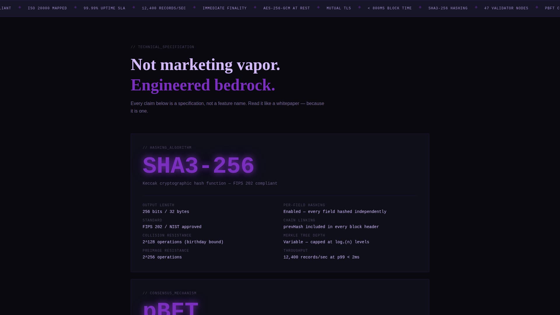 Ledger - Immutable ITSM Landing Page Template