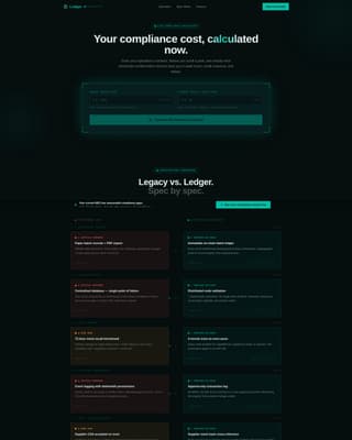Blockchain-Based Enterprise Software Cost Calculator Website Template