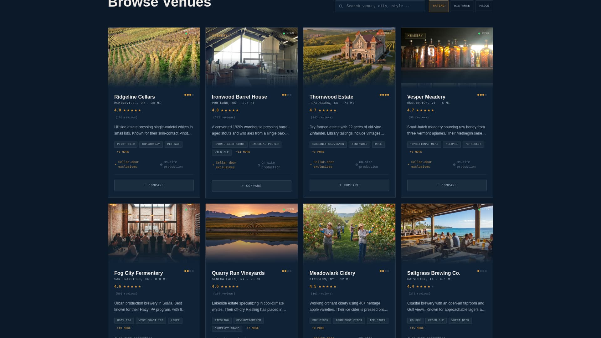 Taproom - Curated Brewery Landing Page Template