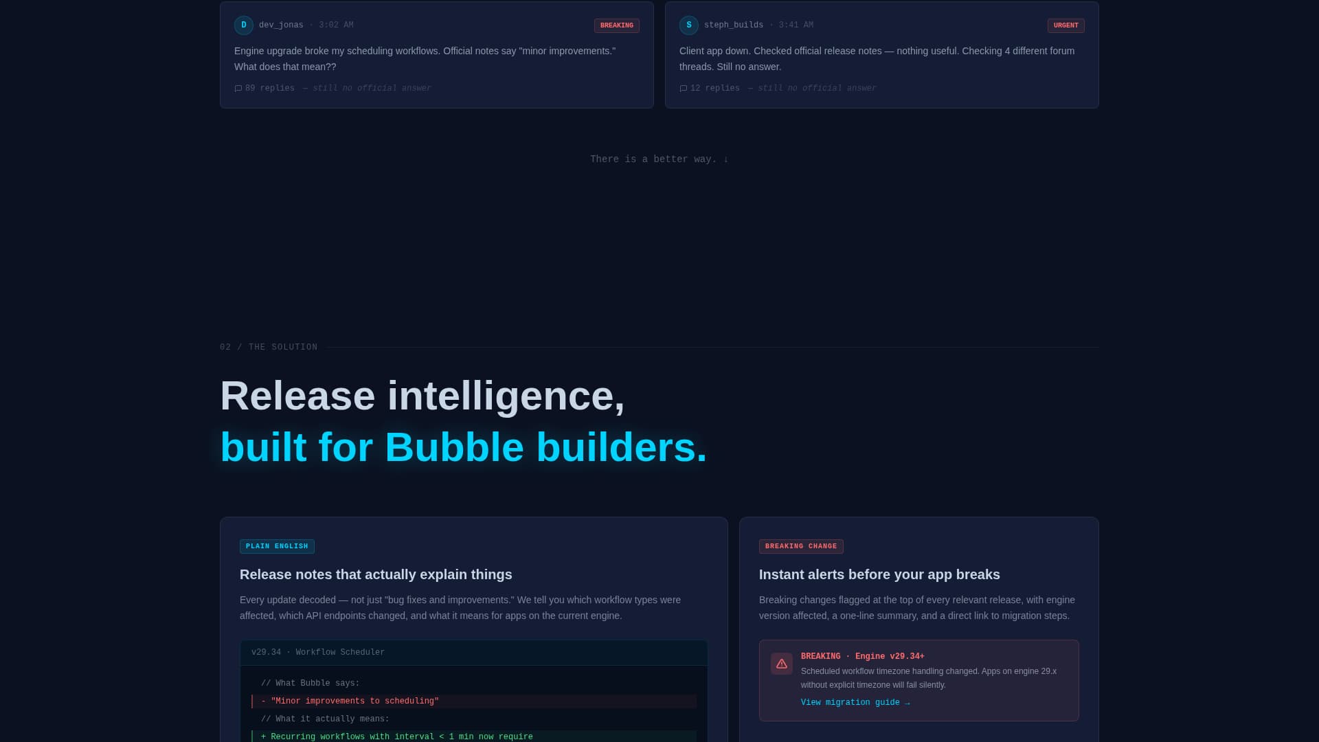 Changelog - Smarter Bubble Landing Page Template