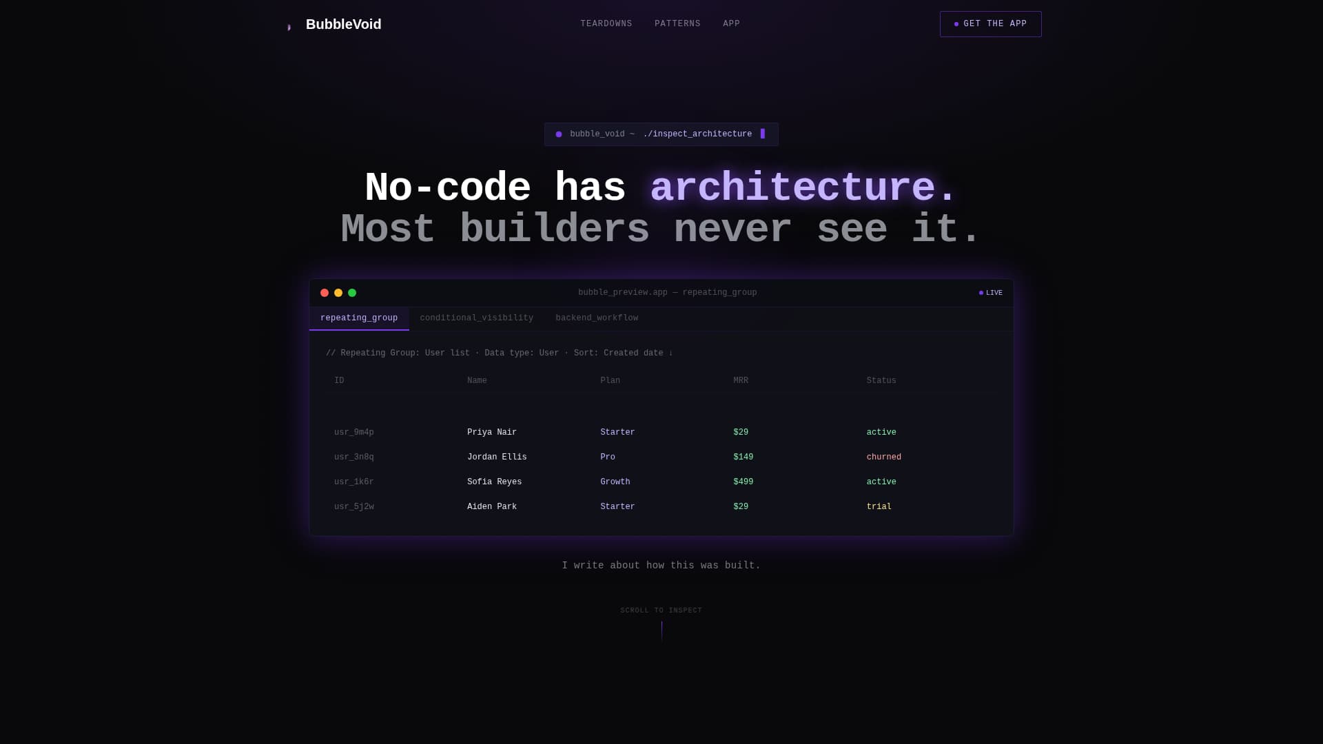 Bubblevoid - Powerful Developer Landing Page Template