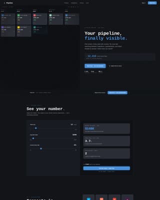 Pipeline - Powerful CRM Landing Page Template