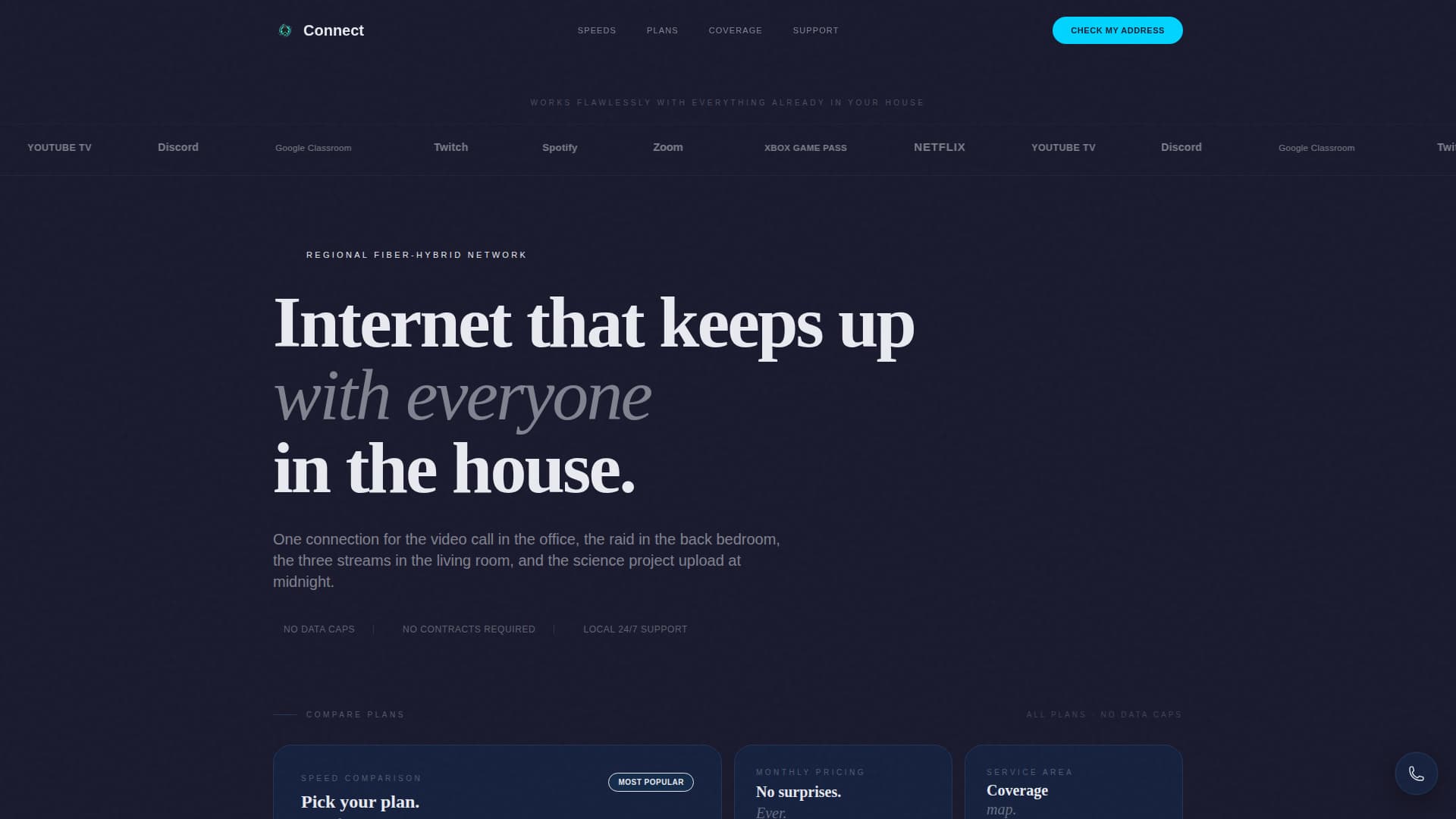 Connect - Reliable Internet Landing Page Template