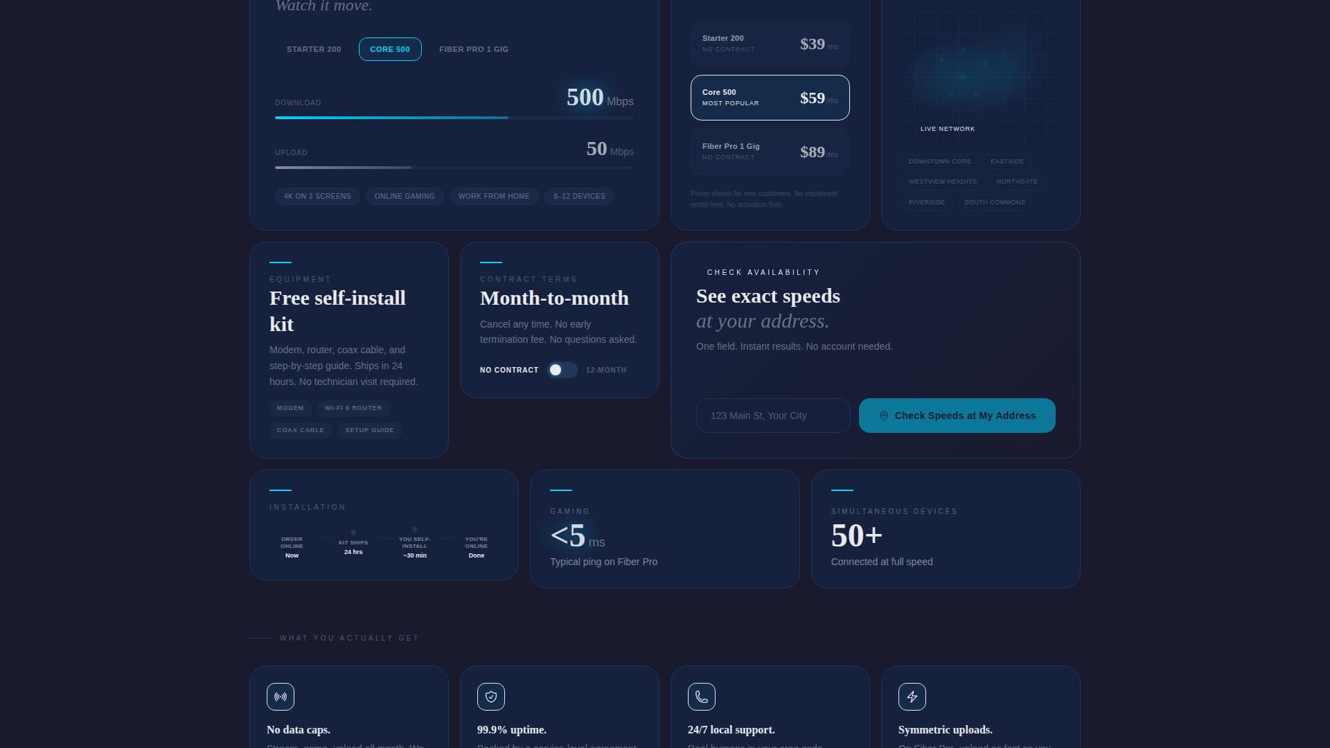 Connect - Reliable Internet Landing Page Template