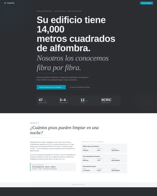 Tapete - Precision Carpet Landing Page Template