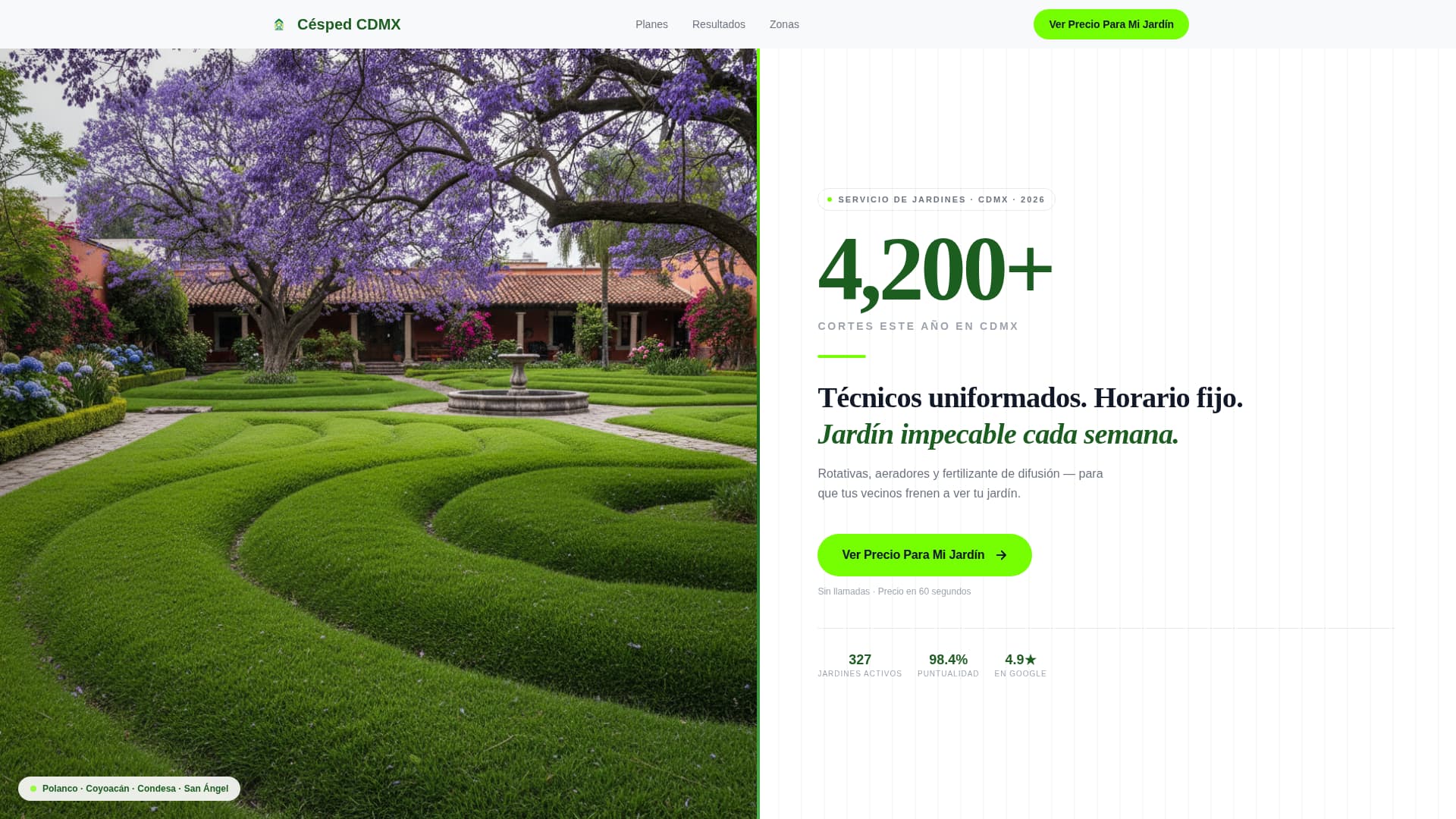 Csped - Precision Lawncare Landing Page Template
