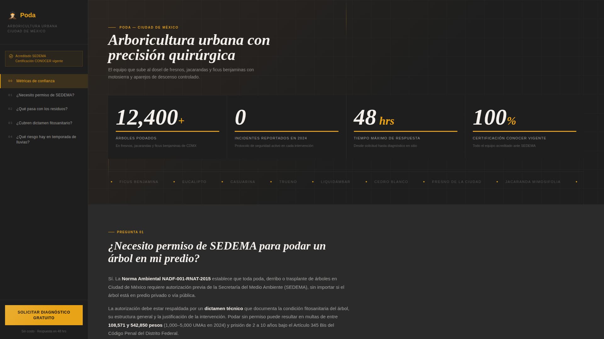 Poda - Precision Arborist Landing Page Template