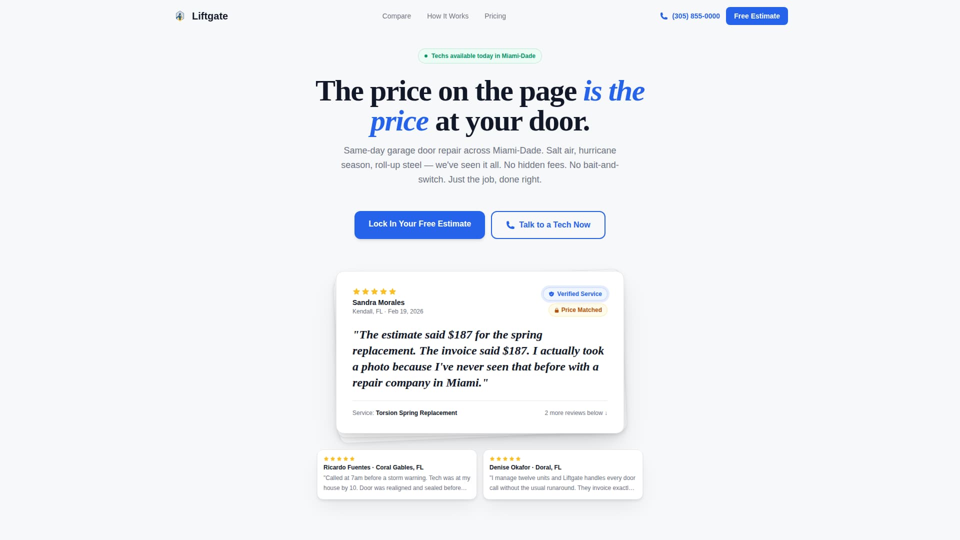 Liftgate - Transparent Garagedoor Landing Page Template