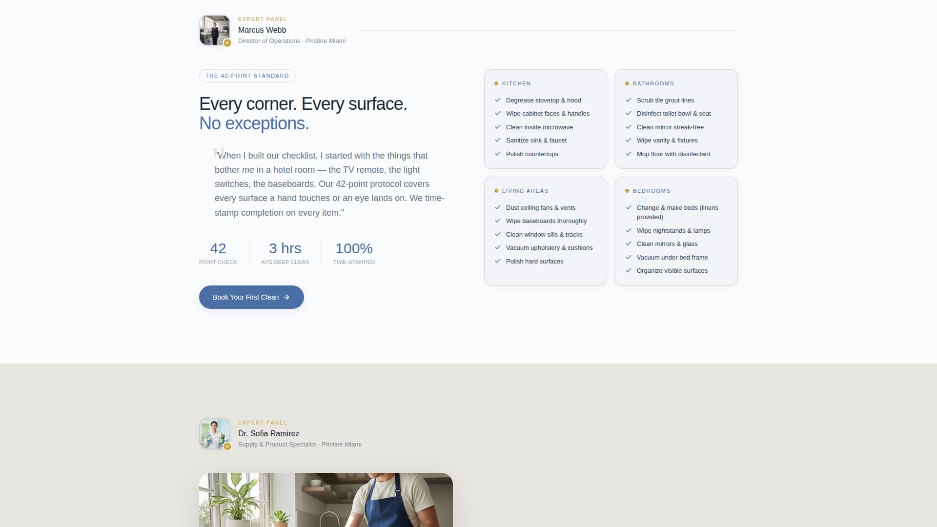 Pristine - Trusted Cleaning Landing Page Template