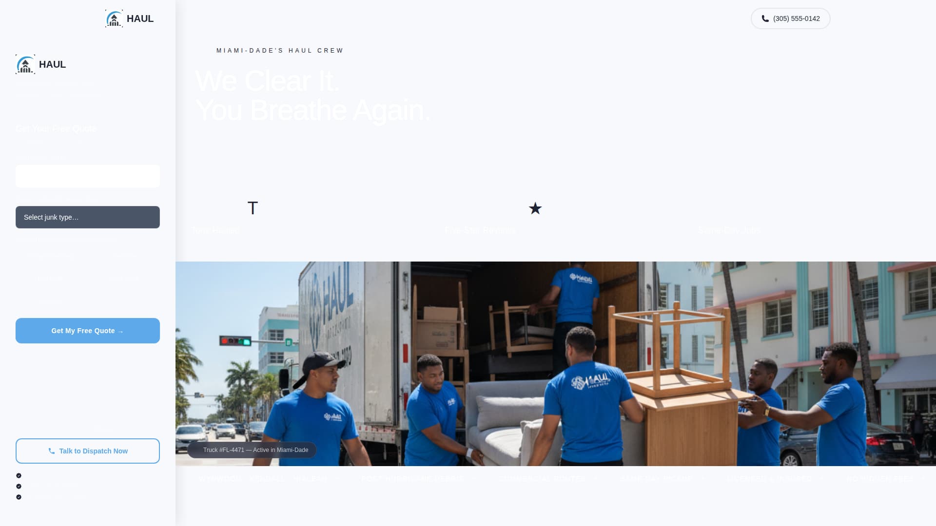 Haul - Trusted Junkremoval Landing Page Template