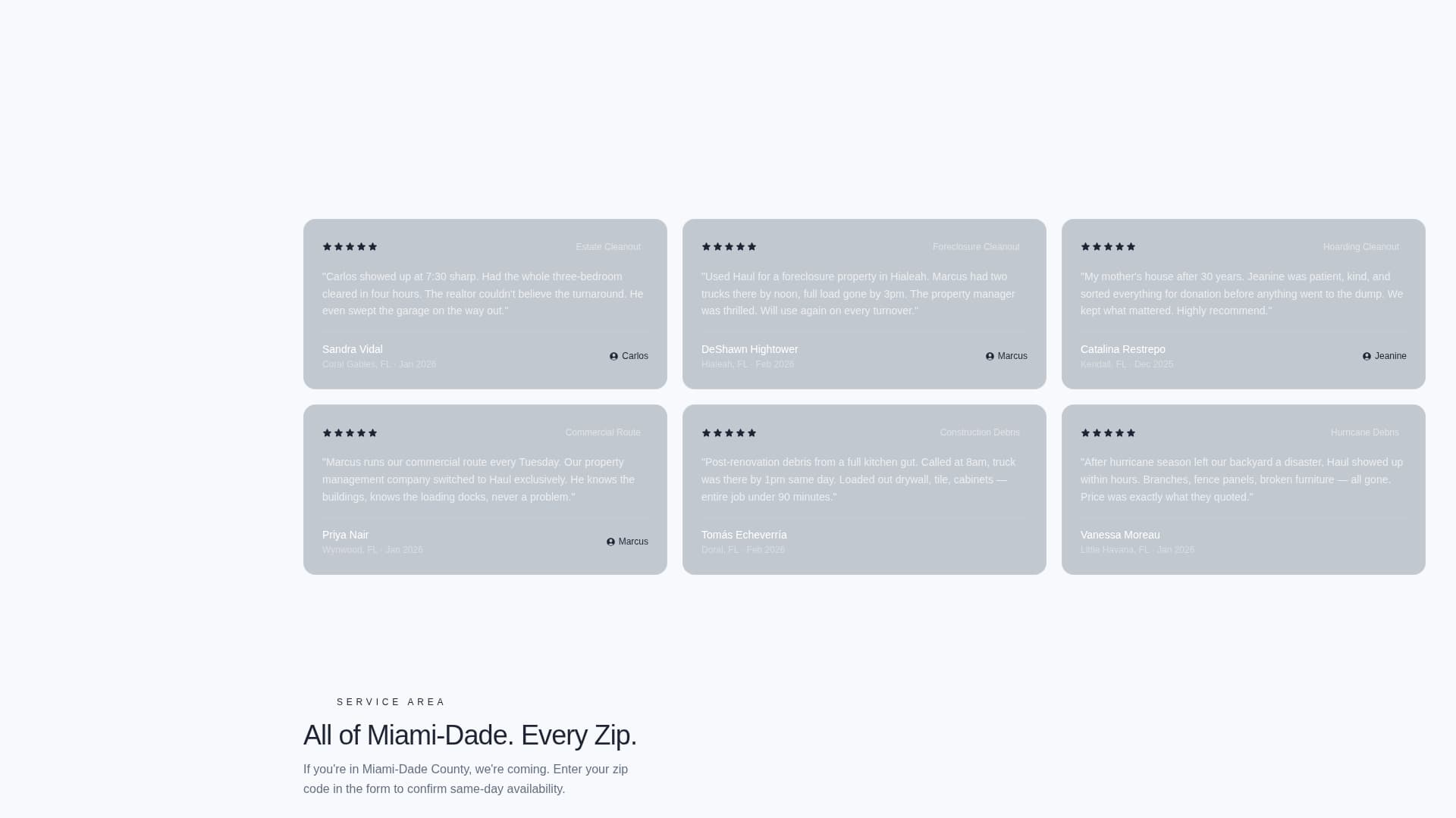 Haul - Trusted Junkremoval Landing Page Template