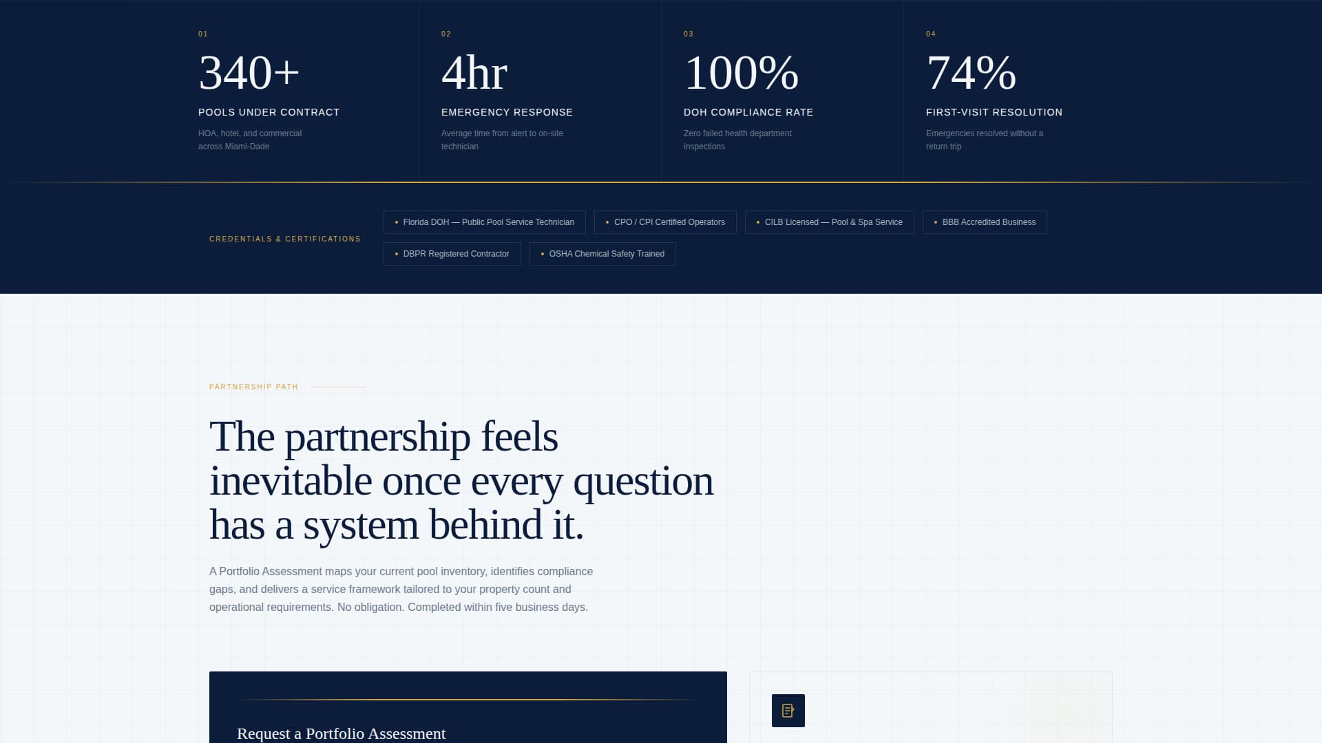 Chlorine - Precision Poolservice Landing Page Template
