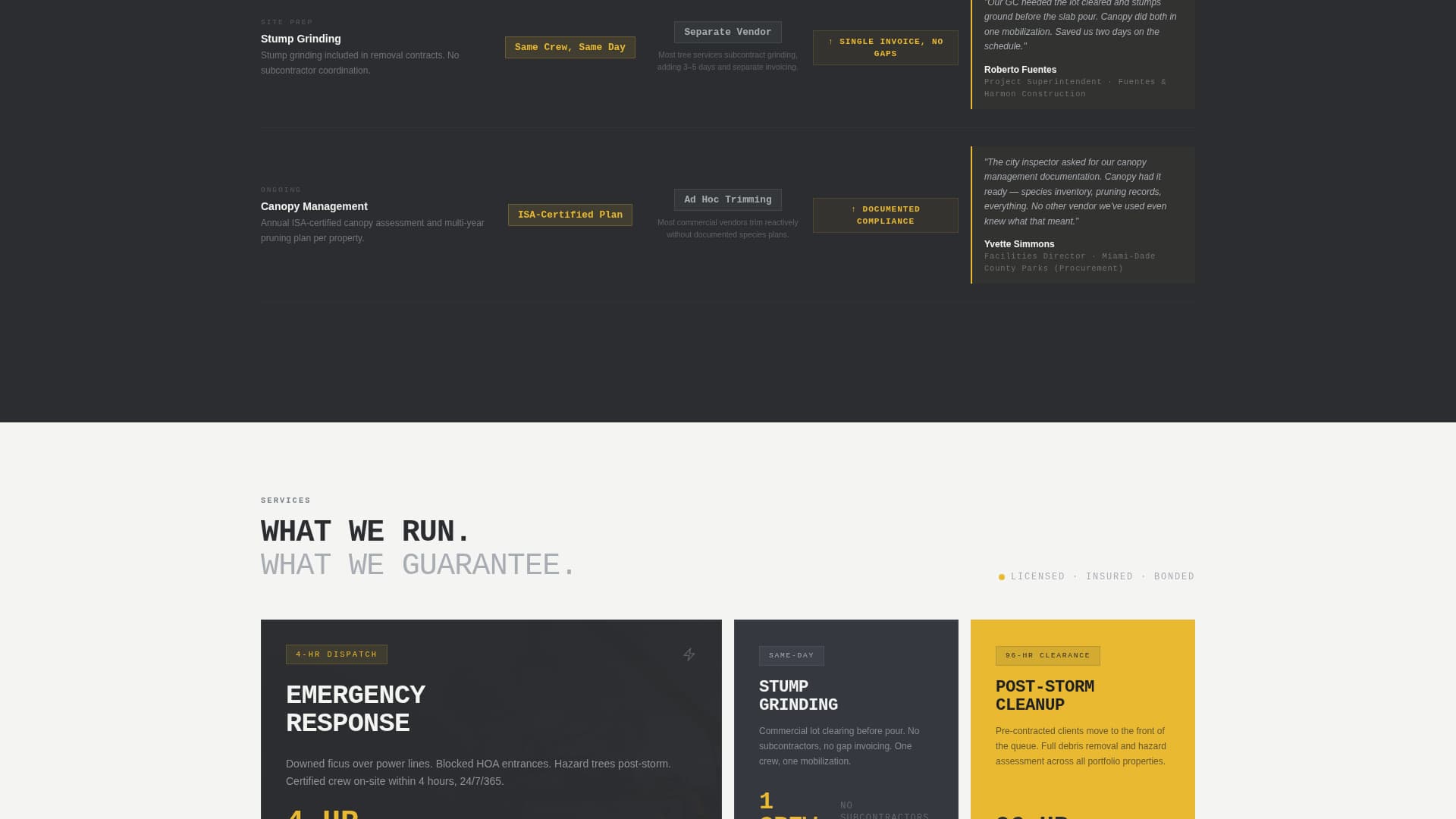 Canopy - Industrial Treeservice Landing Page Template