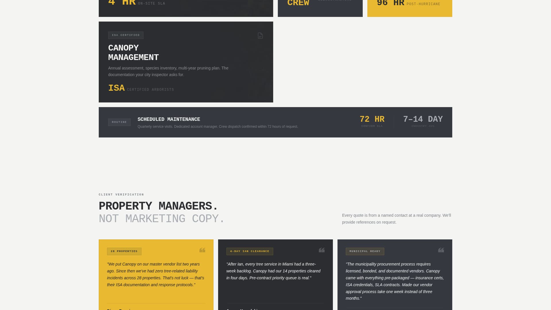 Canopy - Industrial Treeservice Landing Page Template