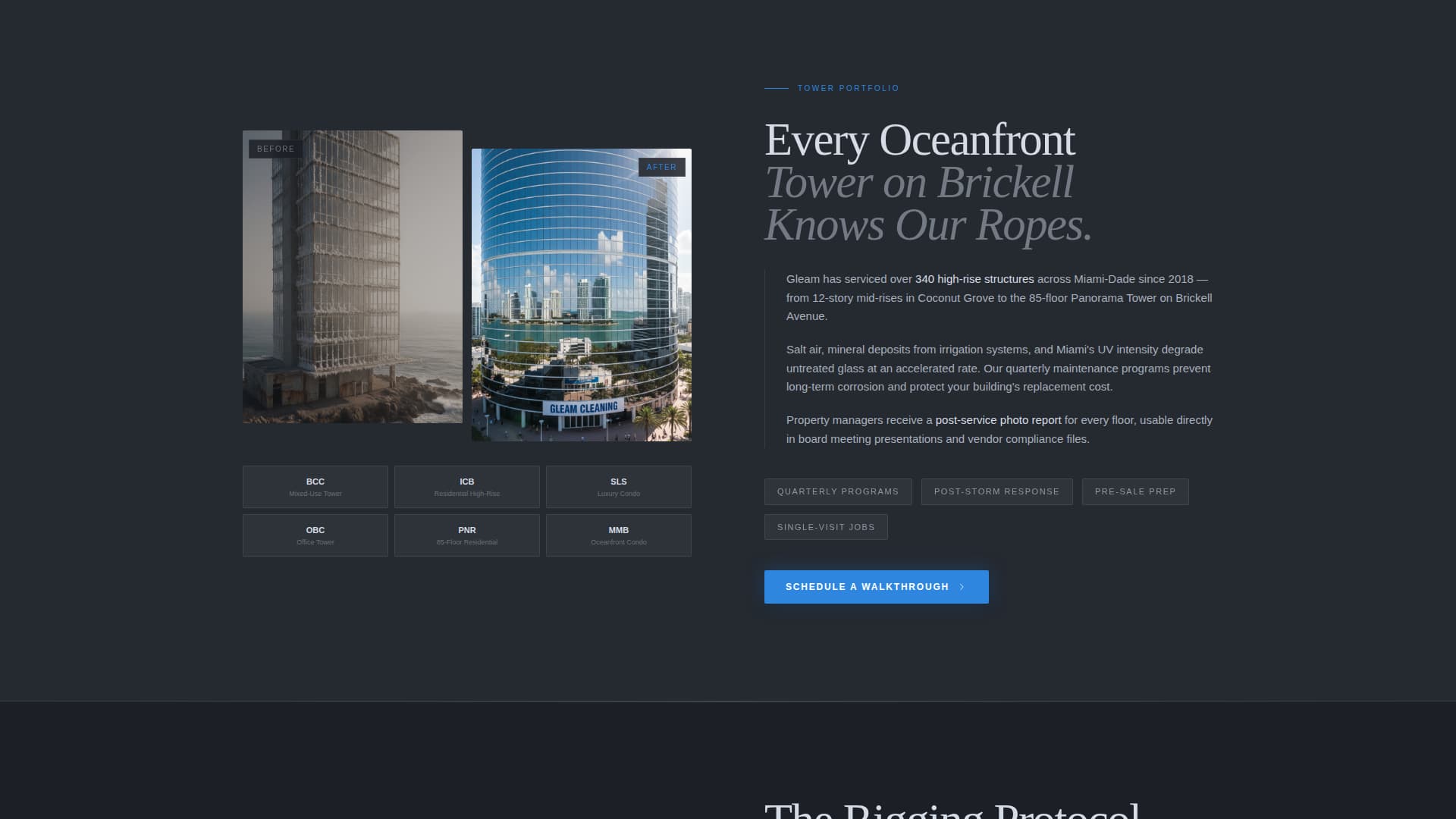 Gleam - Trusted Highrise Landing Page Template