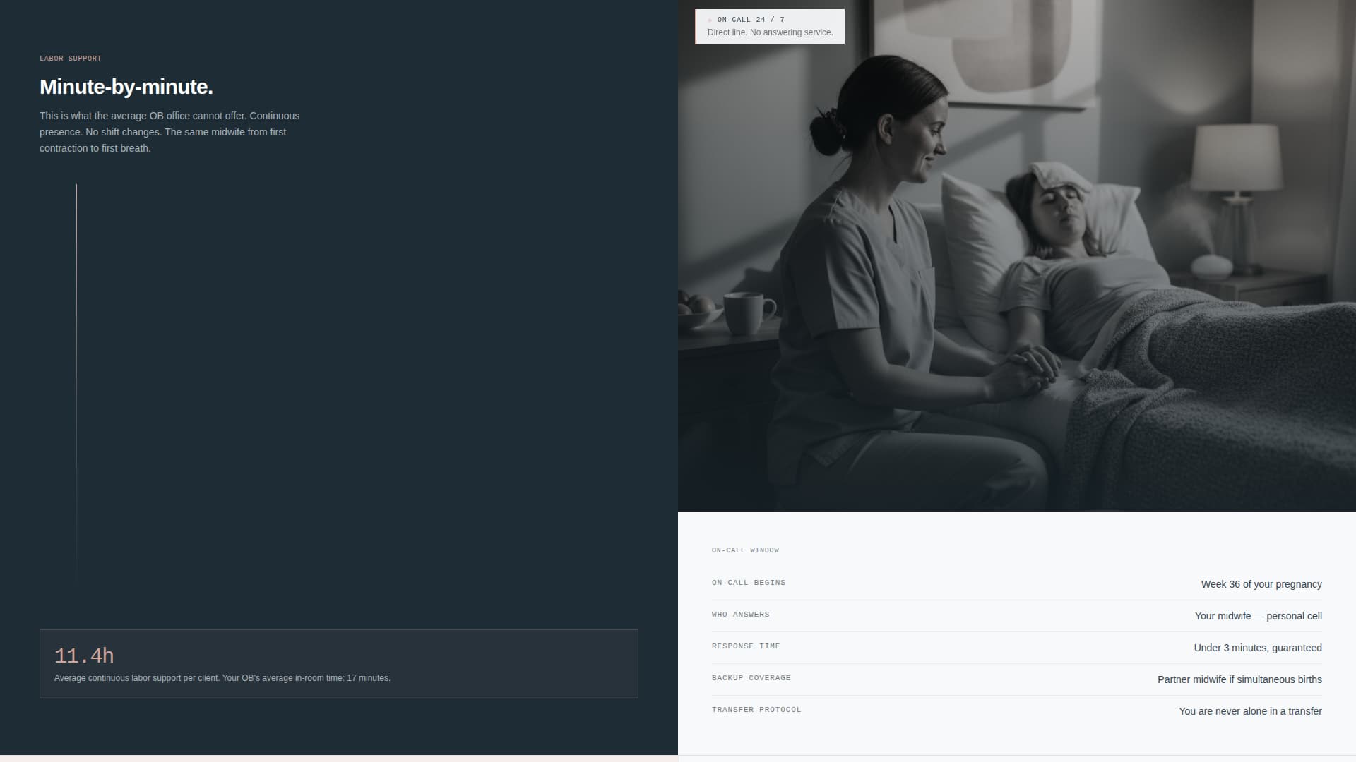 Doula - Transparent Midwife Landing Page Template