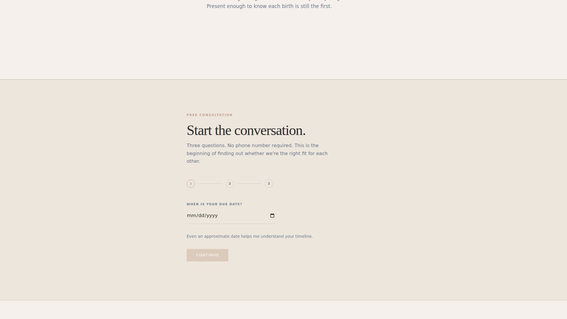 Birthwork - Authoritative Midwife Landing Page Template