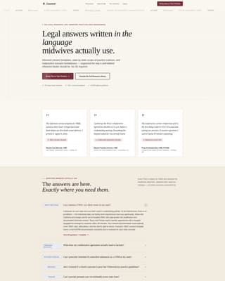 Counsel - Authoritative Midwifery Landing Page Template