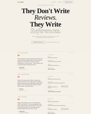 Torque - Powerful Millwright Landing Page Template