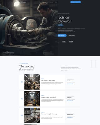 Forge — Expert Industrial Manufacturing Landing Page Template