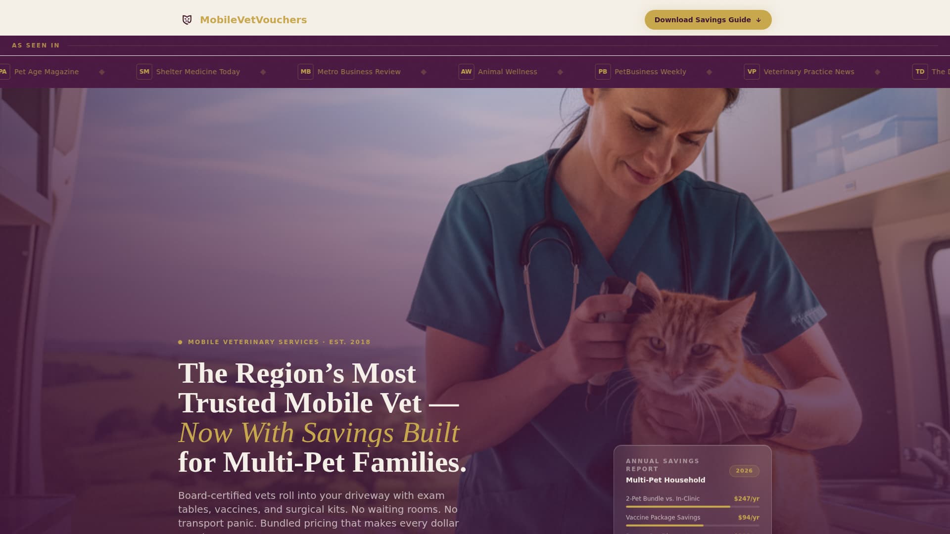 Voucher - Trusted Mobilevet Landing Page Template