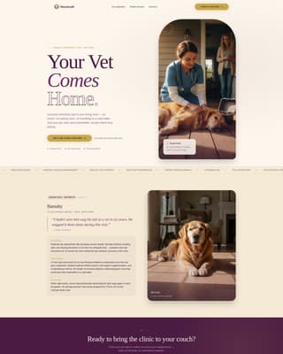 Housecall - Compassionate Mobilevet Landing Page Template