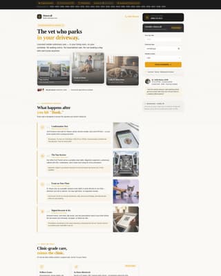 Petcare — Expert House Call Vet Landing Page Template