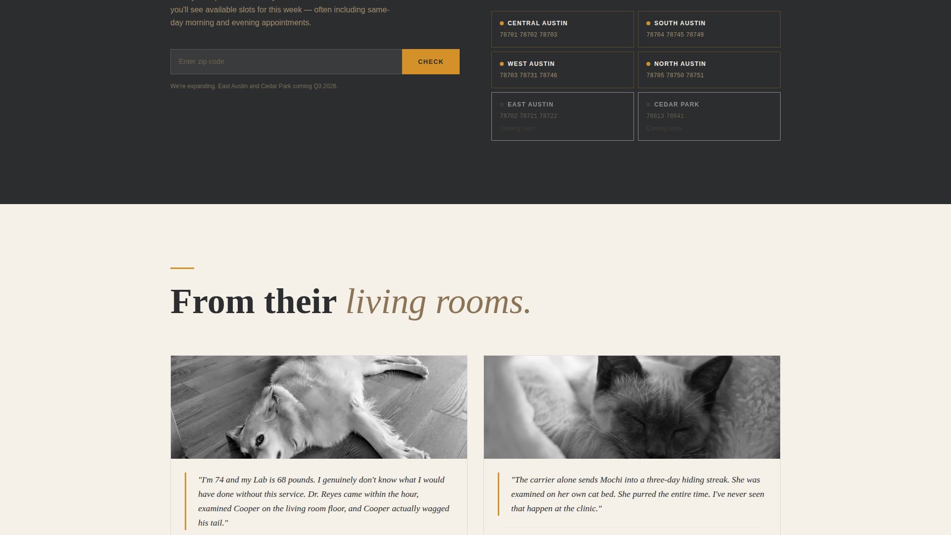 Housecall - Trusted Mobilevet Landing Page Template