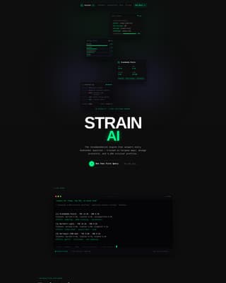 Strain - Intelligent Cannabis Landing Page Template